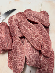 A4 Wagyu Misuji Flat Iron sliced — Bushu Samurai Beef from Hasegawa Farms
