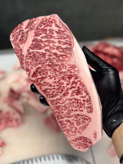 A4 Bushu Samurai NY Strip — BMS 6-8 Japanese A4 Wagyu, Saitama Prefecture (Hasegawa Farm) — marbling detail