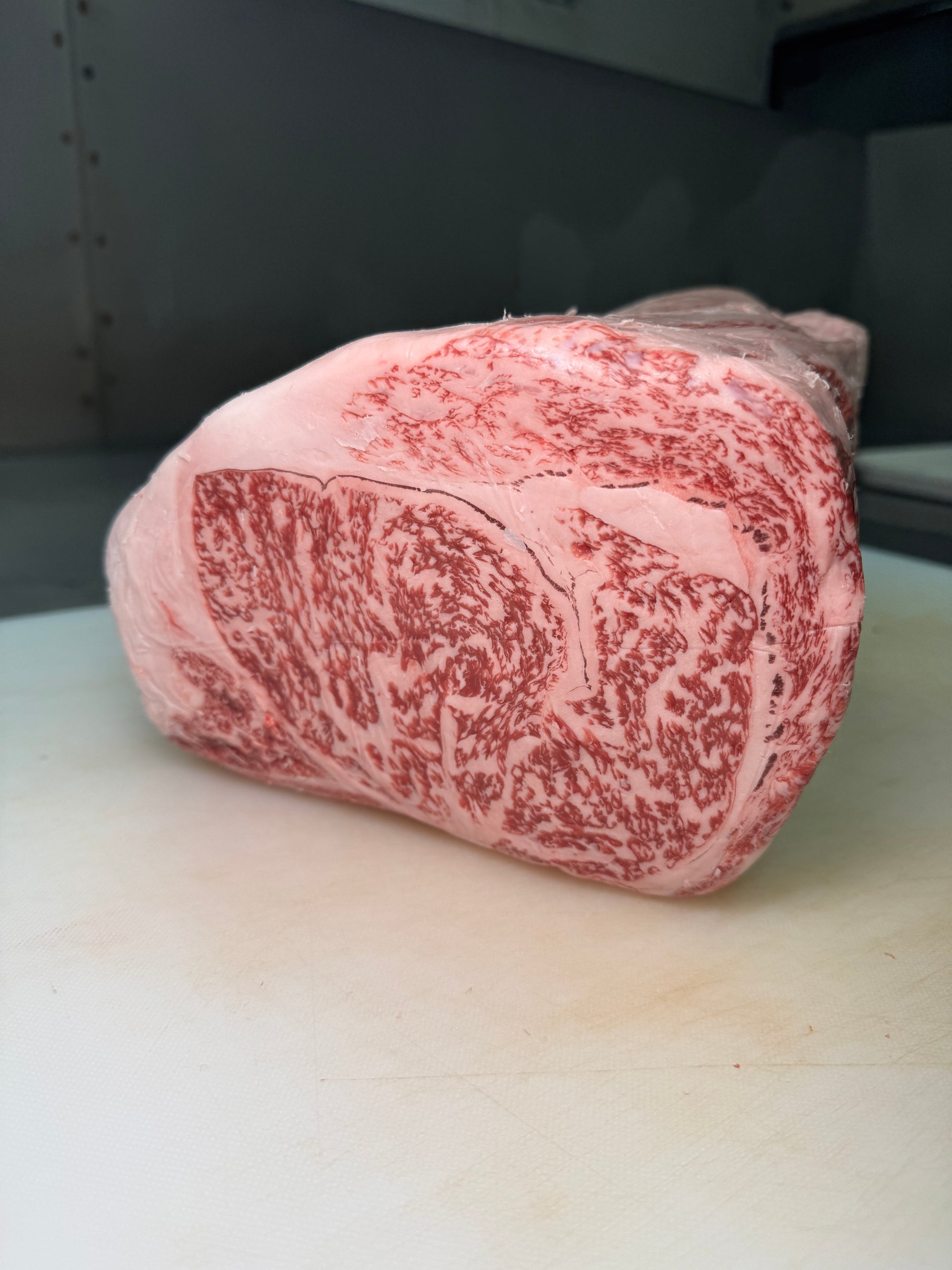 A5 Bushu Samurai Ribeye — BMS 8-12 Japanese A5 Wagyu, Saitama Prefecture (Hasegawa Farm) — marbling detail