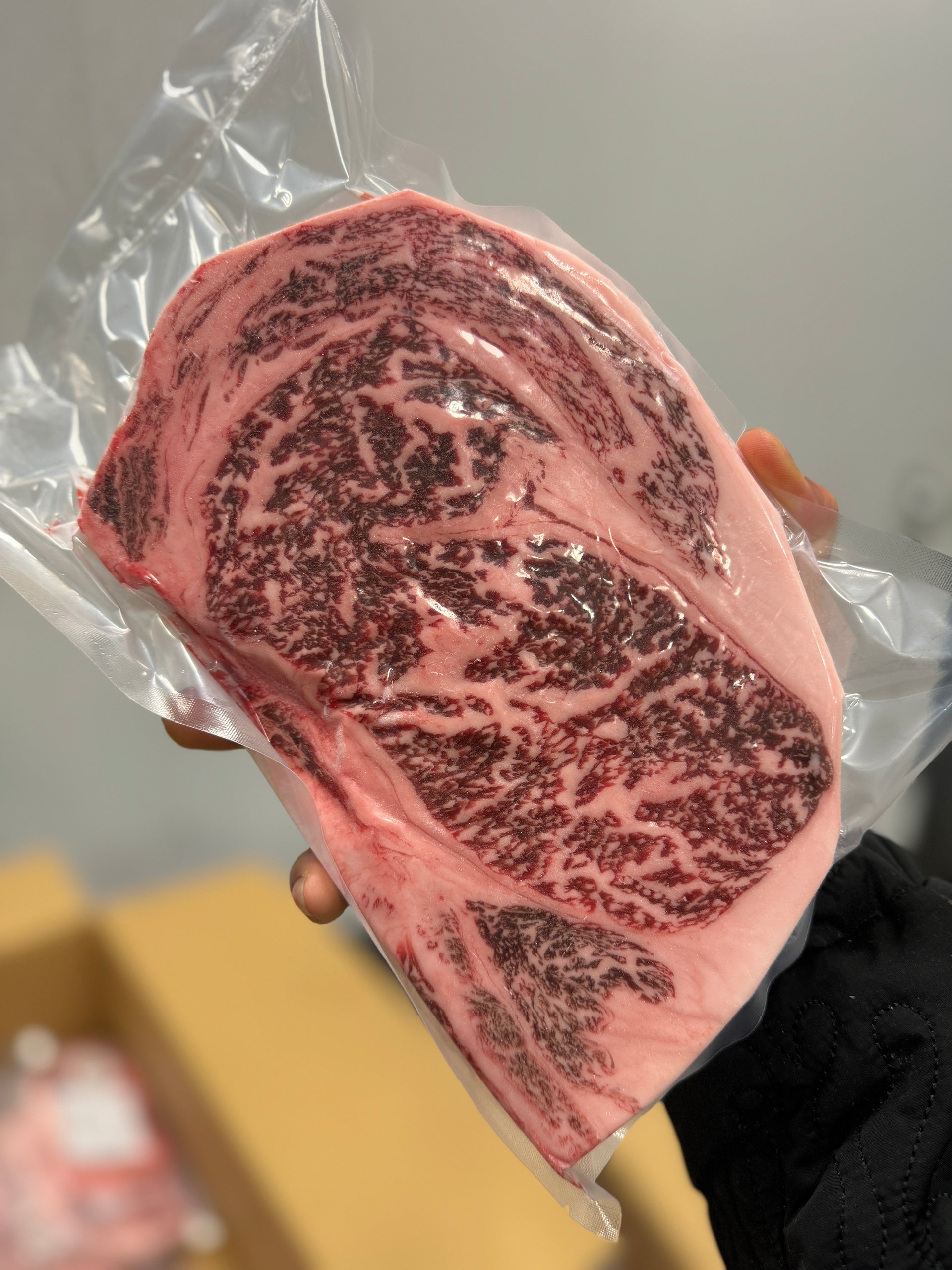 A5 Kobe Usunaga Ribeye — BMS 8-12 Japanese A5 Wagyu, Hyogo Prefecture (Kobe Beef) — marbling detail