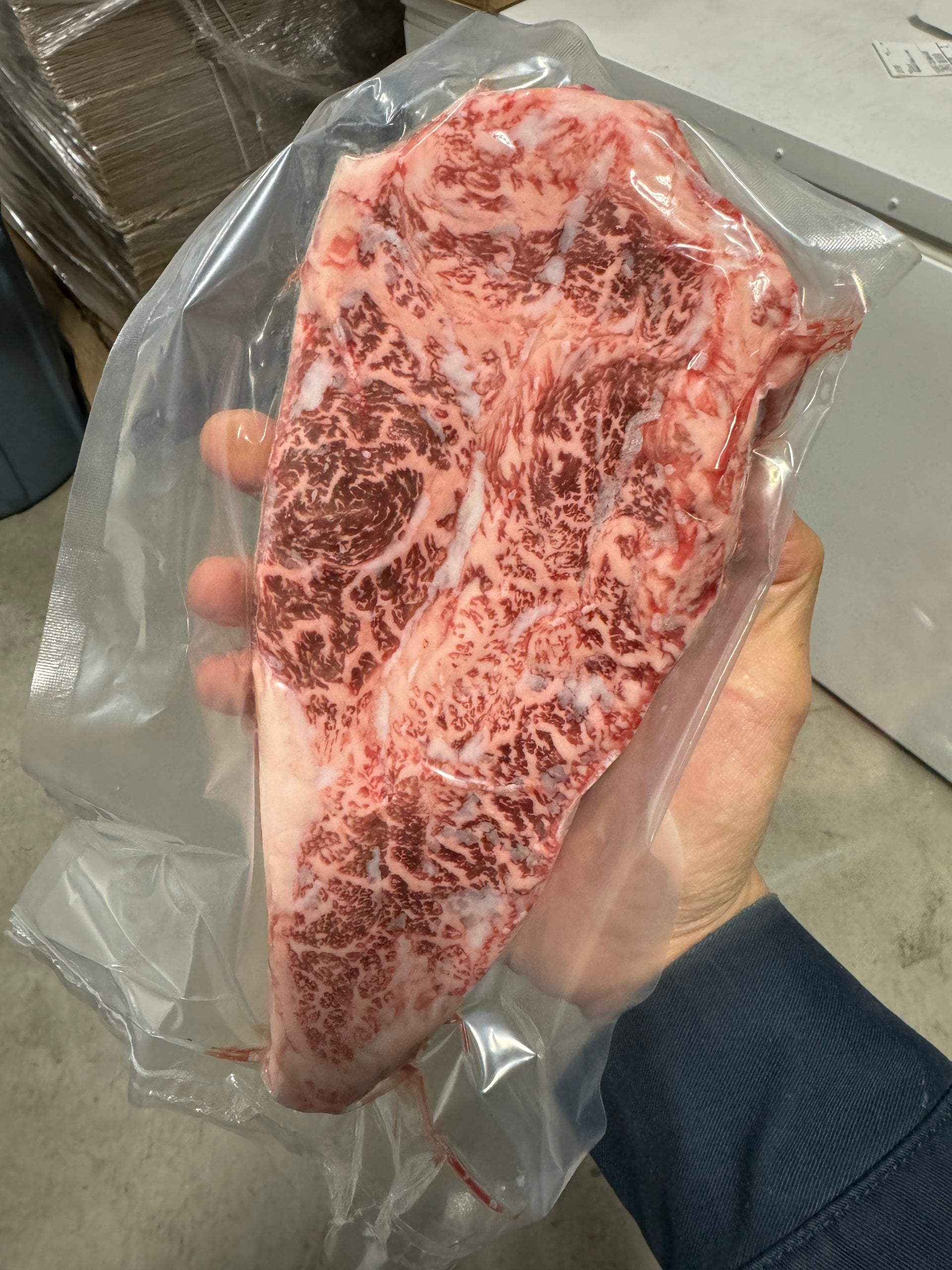 A5 Miyazaki NY Strip — BMS 8-12 Japanese A5 Wagyu, Miyazaki Prefecture — secondary view
