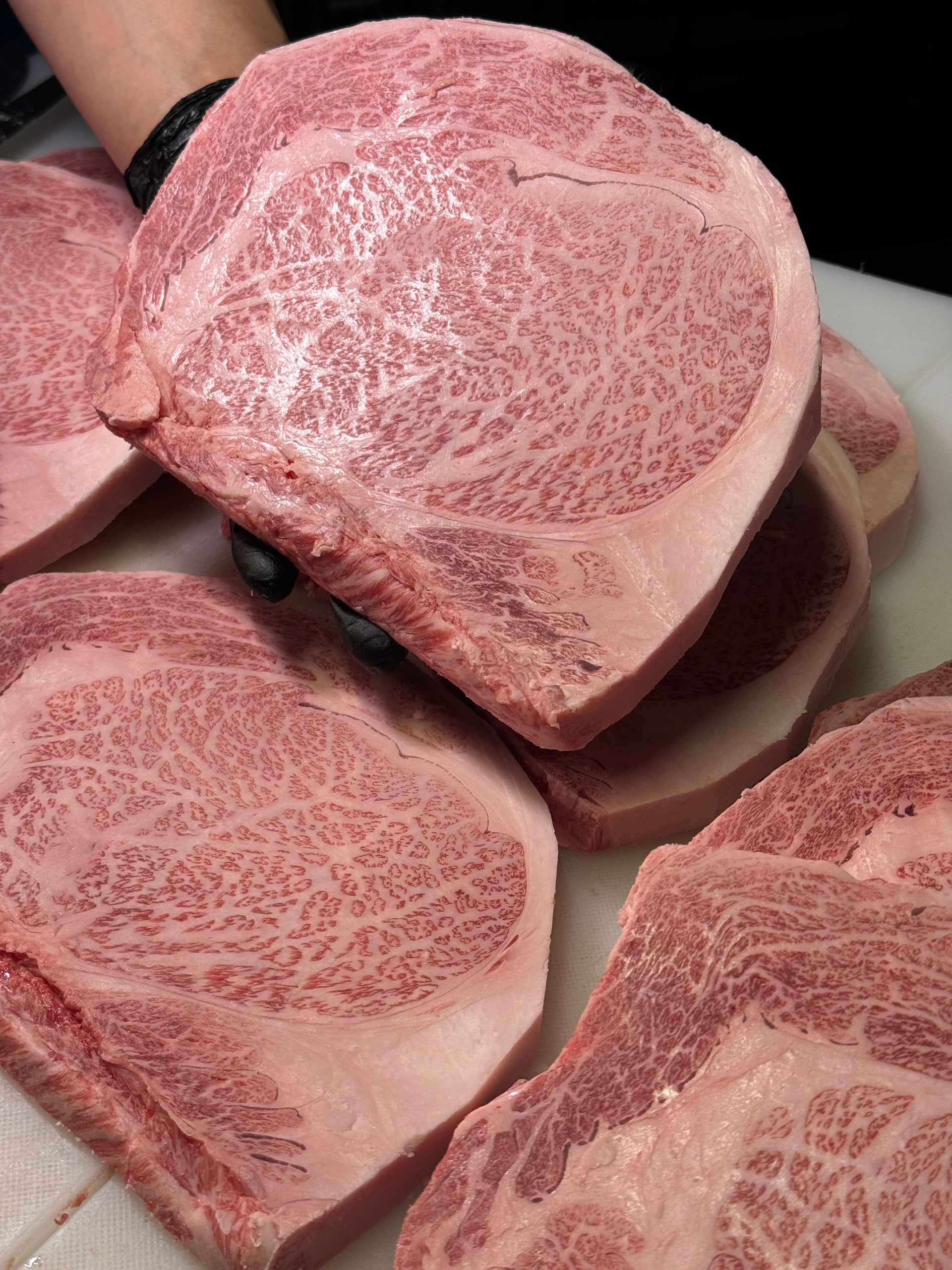 A5 Nakayama Ribeye — BMS 8-12 Japanese A5 Wagyu — cooked and sliced