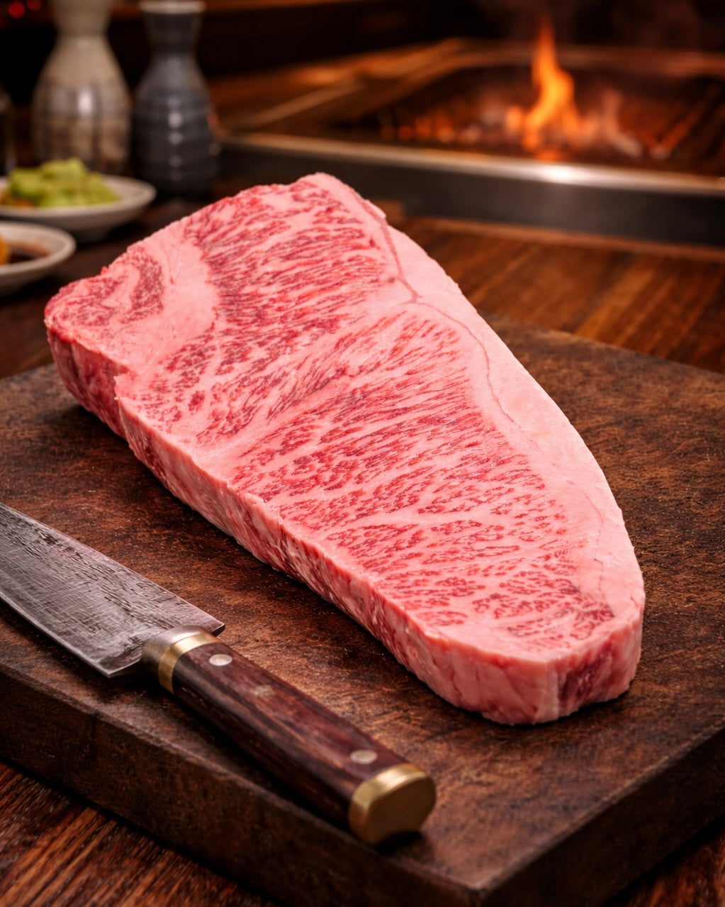 A5 Namiki NY Strip — BMS 8-12 Japanese A5 Wagyu, Hyogo Prefecture (Namiki Farm)
