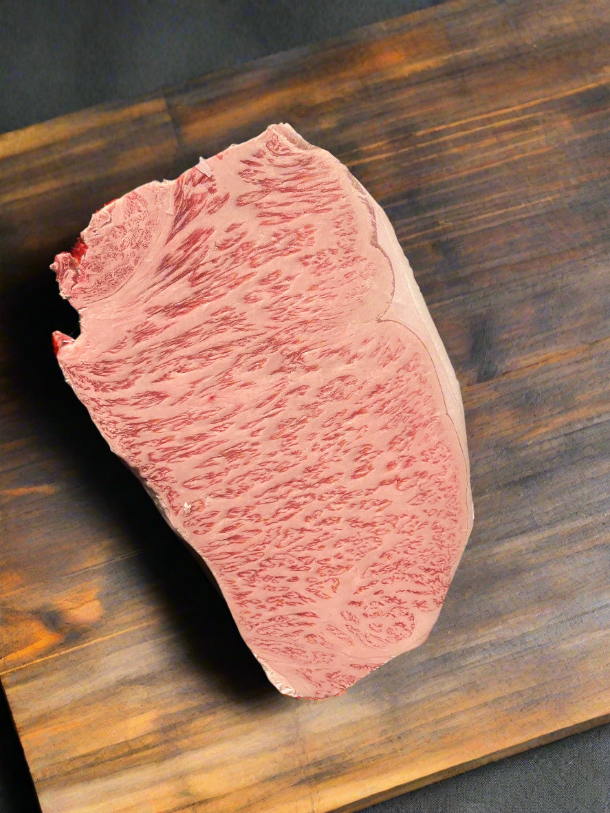 A5 Sanuki Olive-Fed NY Strip — BMS 8-12 Japanese A5 Wagyu, Kagawa Prefecture
