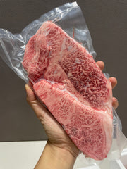 A5 Sanuki Olive-Fed NY Strip — BMS 8-12 Japanese A5 Wagyu, Kagawa Prefecture — vacuum-sealed package
