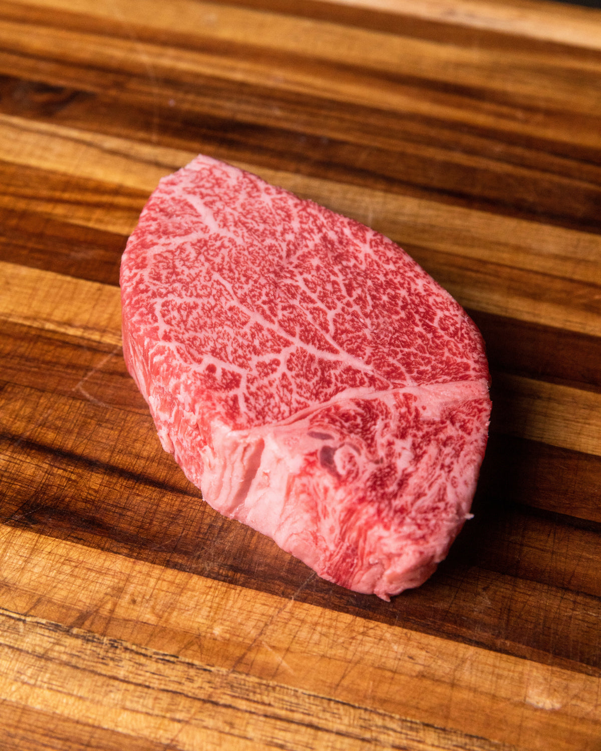 A5 Satsuma Filet — BMS 8-12 Japanese A5 Wagyu, Kagoshima Prefecture — cooked and sliced