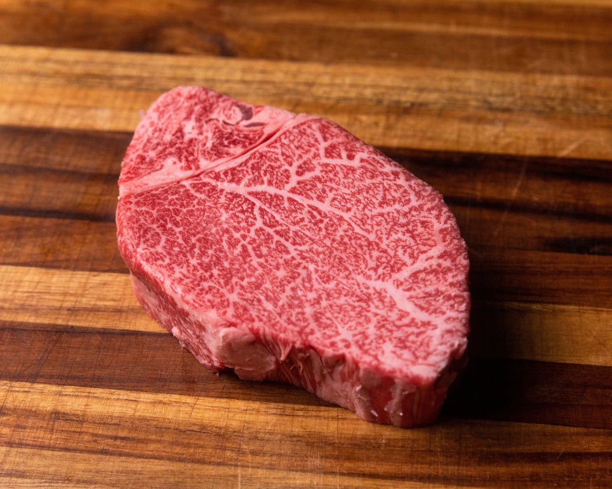 A5 Satsuma Filet — BMS 8-12 Japanese A5 Wagyu, Kagoshima Prefecture — marbling detail