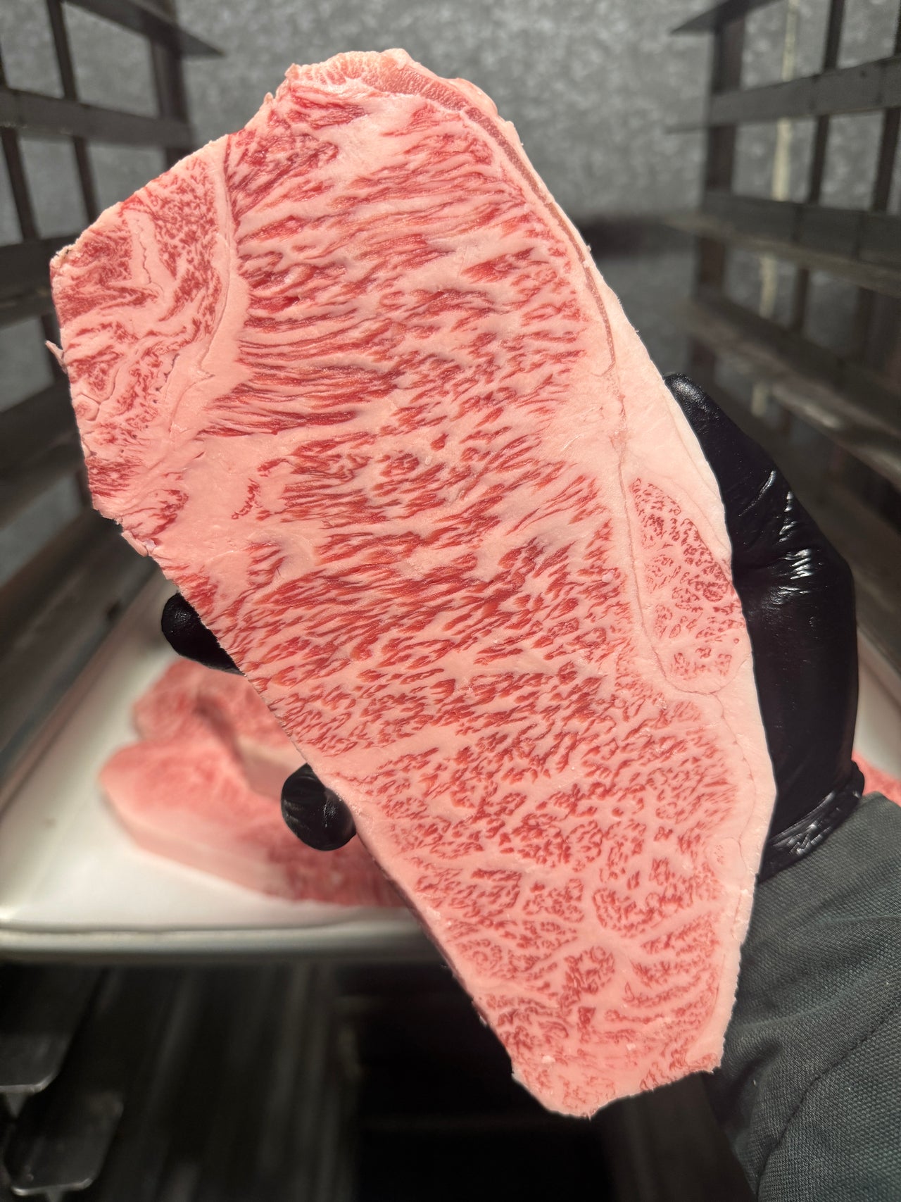 A5 Shinshu Apple-Fed NY Strip — BMS 10-12 Japanese A5 Wagyu, Nagano Prefecture (apple-fed Shinshu-gyu)
