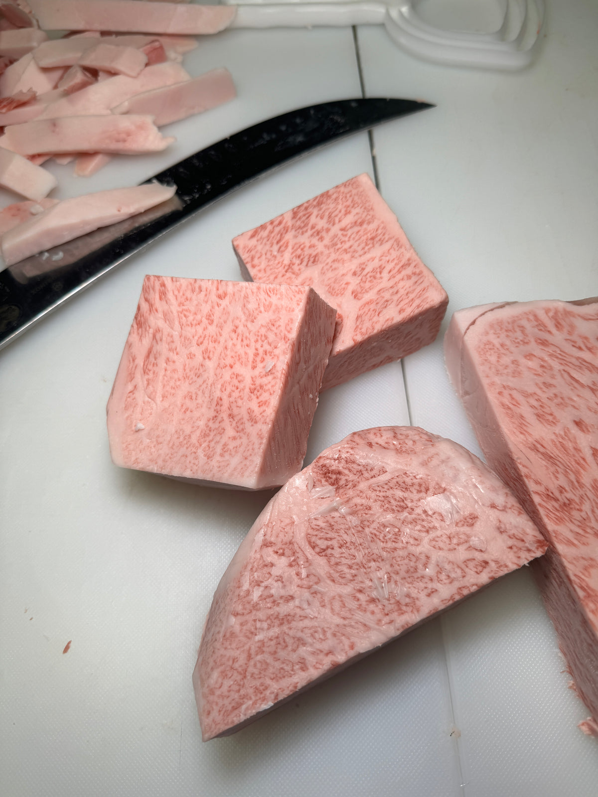 A5 Takamori Sake-Fed NY Strip — BMS 8-12 Japanese A5 Wagyu, Yamaguchi Prefecture — additional view