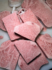 A5 Takamori Sake-Fed NY Strip — BMS 8-12 Japanese A5 Wagyu, Yamaguchi Prefecture — marbling detail