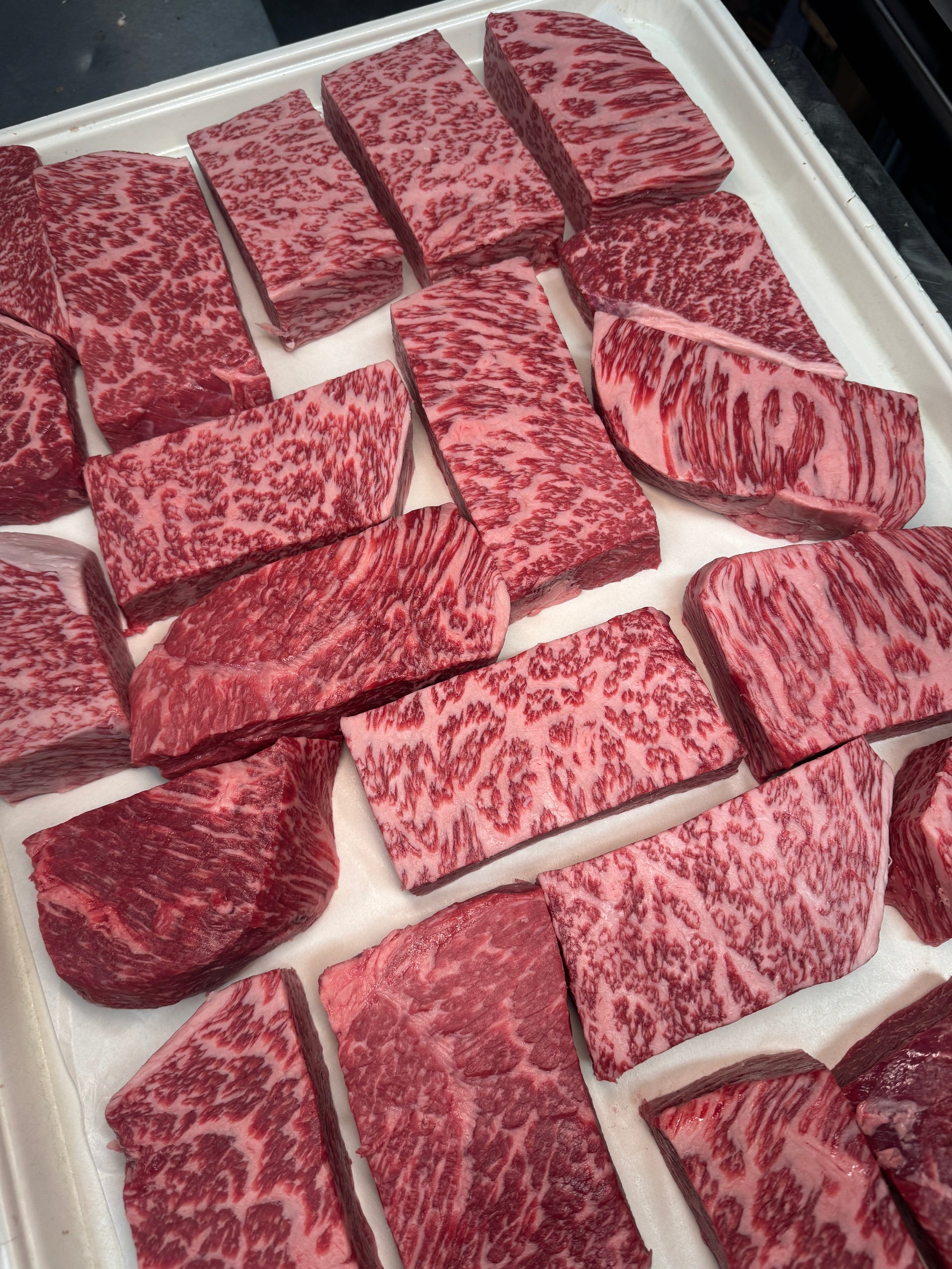 A5 Top Round — BMS 8-12 Japanese A5 Wagyu — marbling detail