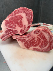 Australian Wagyu Bone-In Ribeye Roast Silver — BMS 6/7 Australian Wagyu Silver Label — marbling detail