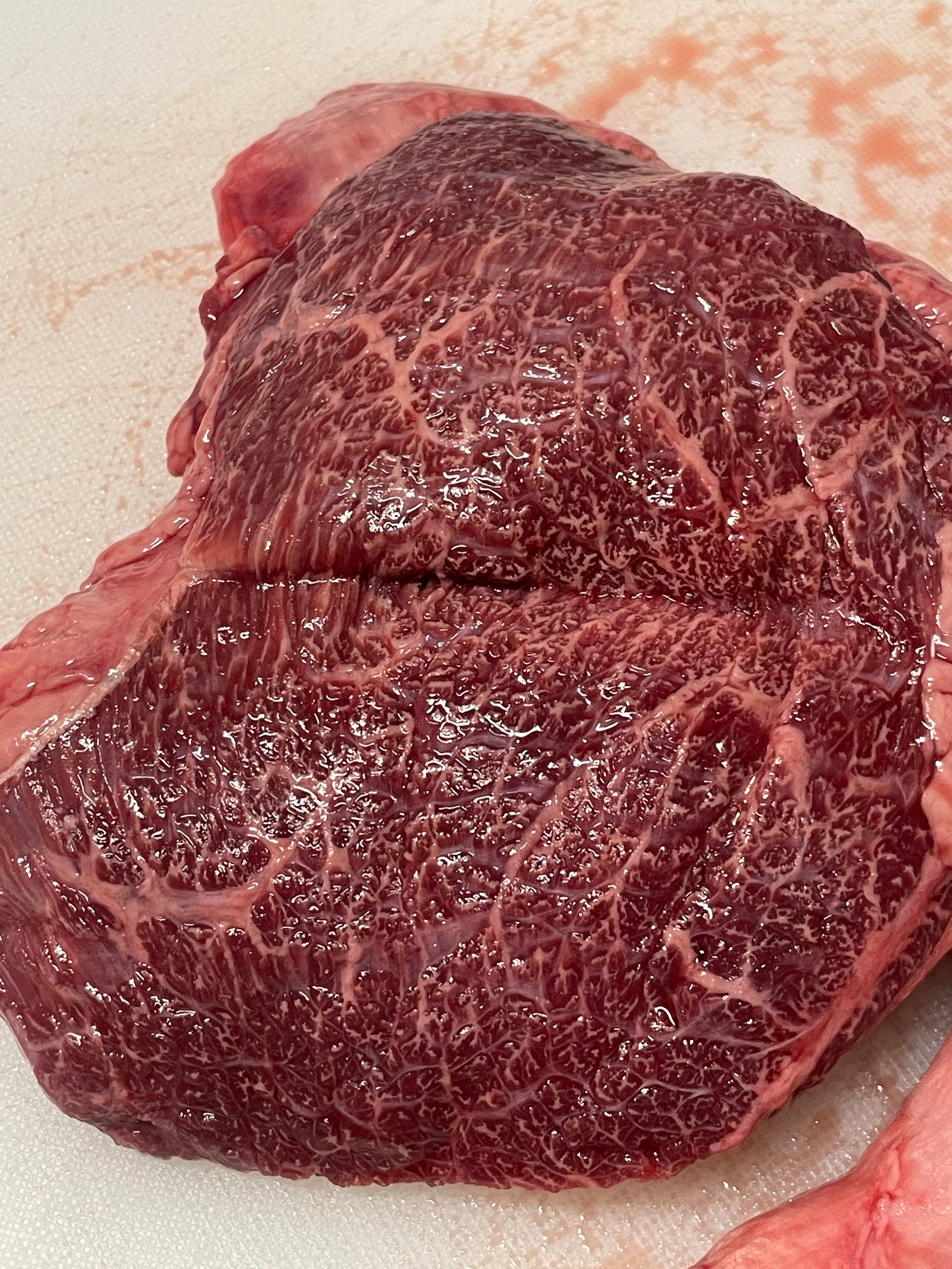 Australian Wagyu F1 Beef Cheeks — BMS 8/9 Australian Wagyu Gold Label — marbling detail