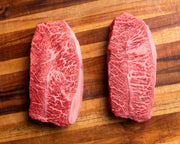 Australian Wagyu Misuji Gold Flat Iron cooked and sliced