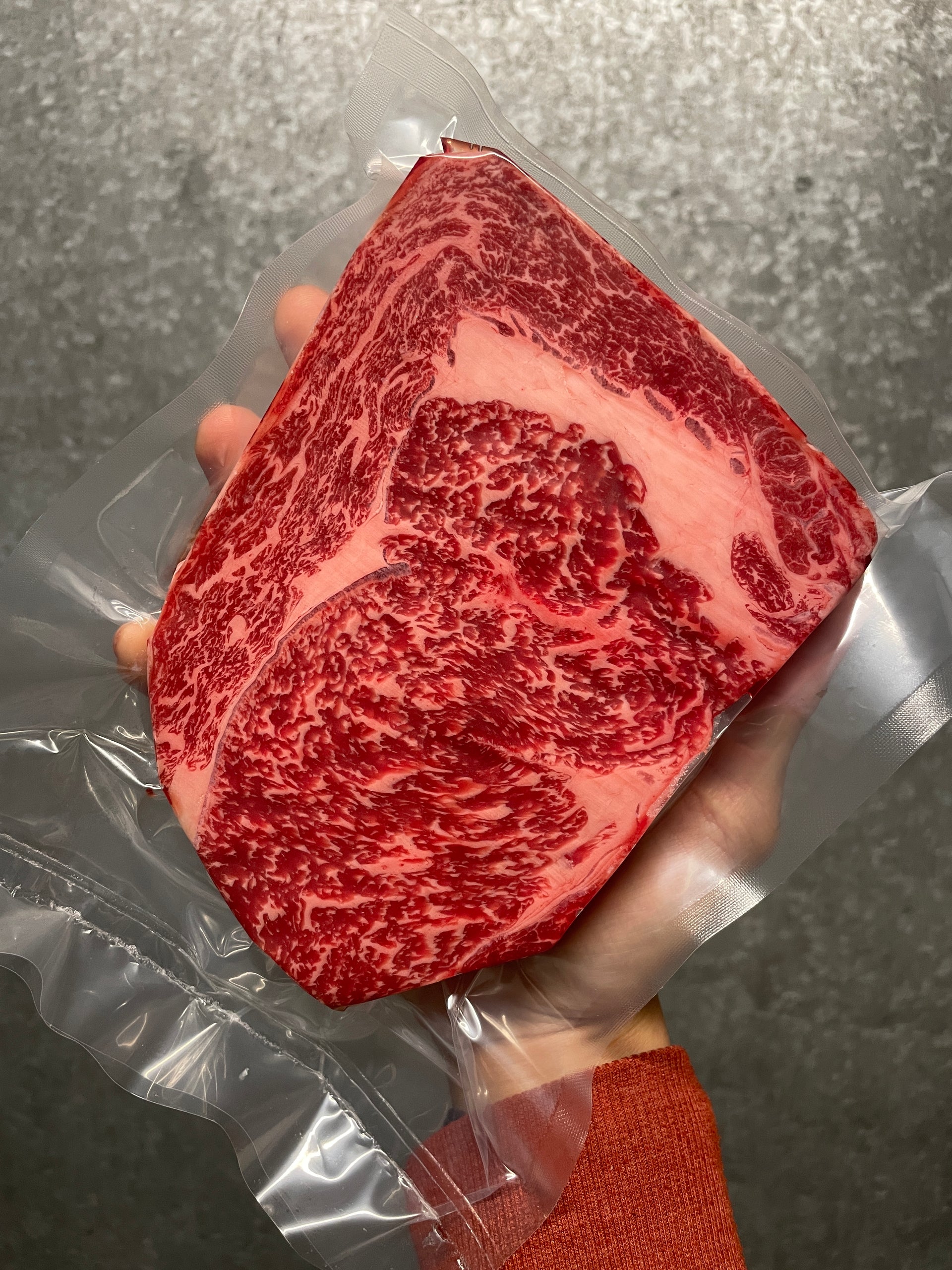 Australian Wagyu Ribeye Gold — BMS 8/9 Australian Wagyu Gold Label — vacuum-sealed package