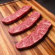 Australian Wagyu Zabuton (Denver) Silver — BMS 6/7 Australian Wagyu Silver Label — cooked and sliced