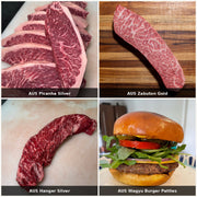 The Butcher's Cuts bundle — AUS Picanha Silver, AUS Zabuton Gold, AUS Hanger Silver, AUS Wagyu Burger Patties | Ligma Provisions