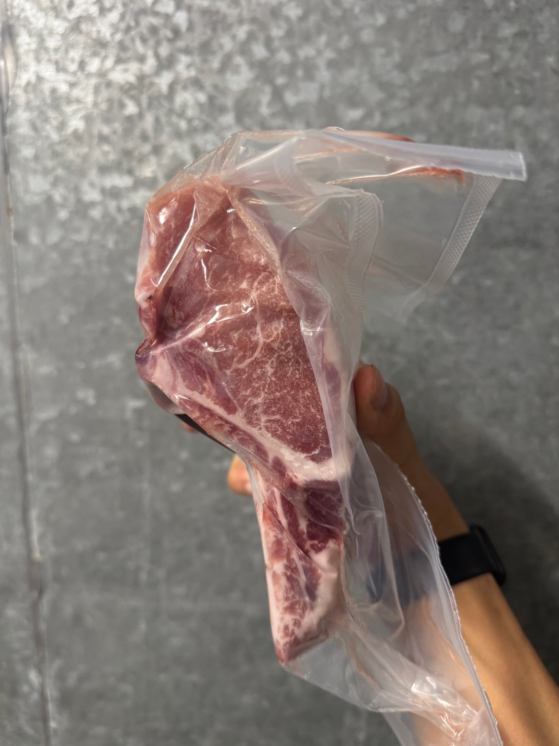 Iberico Pork 4 Rib Rack — Spanish Iberico de Bellota — marbling detail