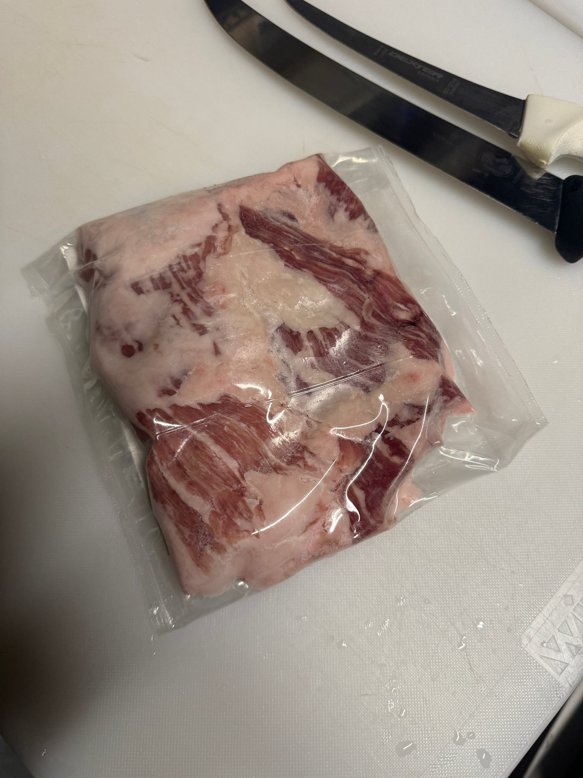Iberico Secreto (Pork Shoulder) — Spanish Iberico de Bellota — marbling detail