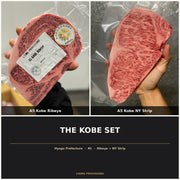 The Kobe Set — A5 Kobe Usunaga Ribeye and A5 Kobe Usunaga NY Strip, Hyogo Prefecture