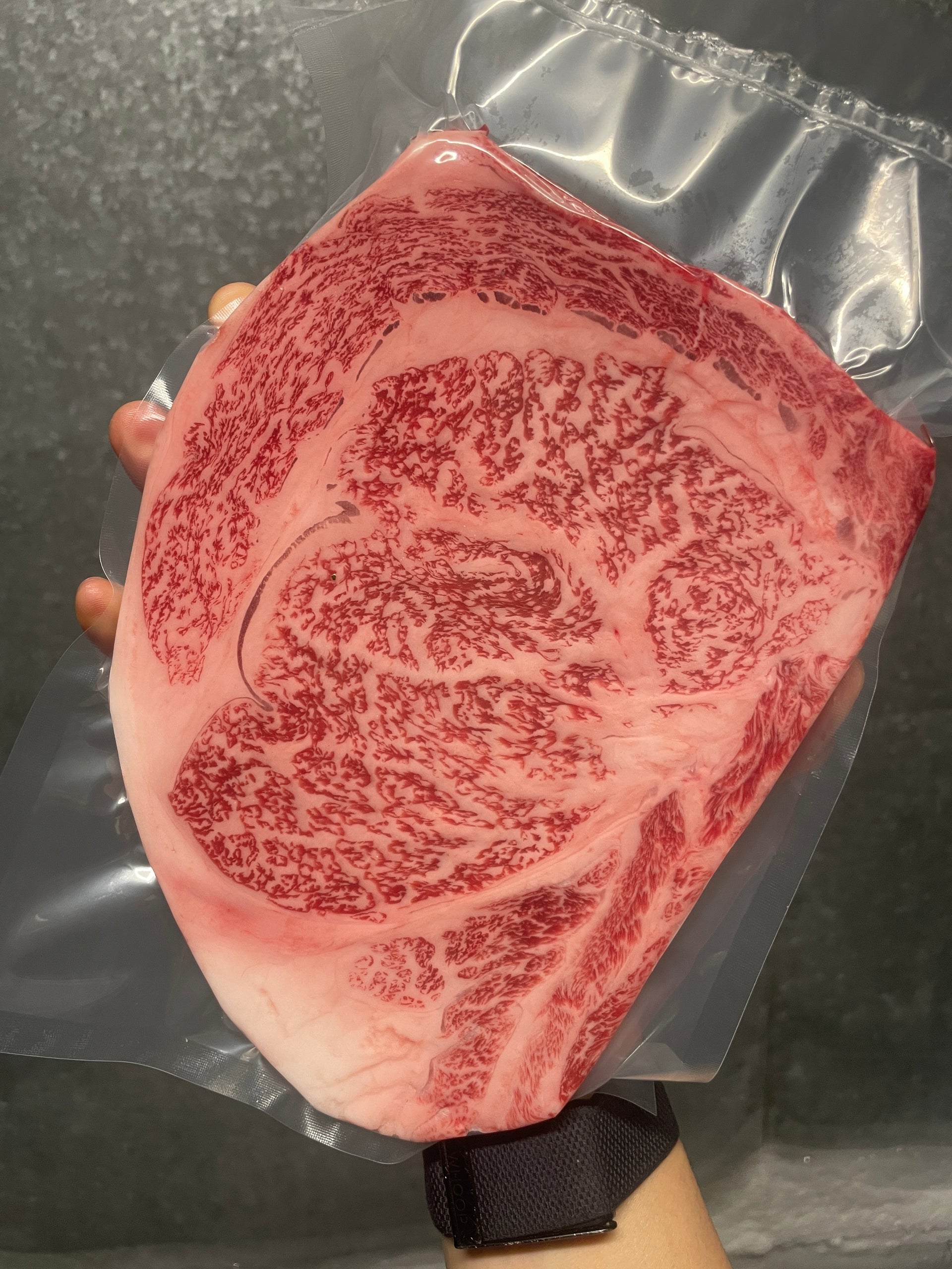 A5 Makoto Ribeye — BMS 8-12 Japanese A5 Wagyu — cooked and sliced