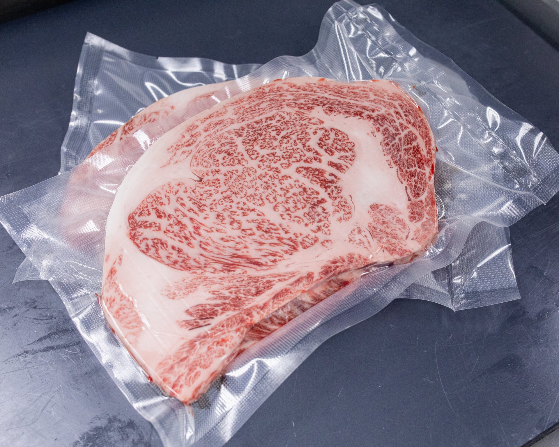A5 Miyazaki Ribeye — BMS 8-12 Japanese A5 Wagyu, Miyazaki Prefecture — cooked and sliced