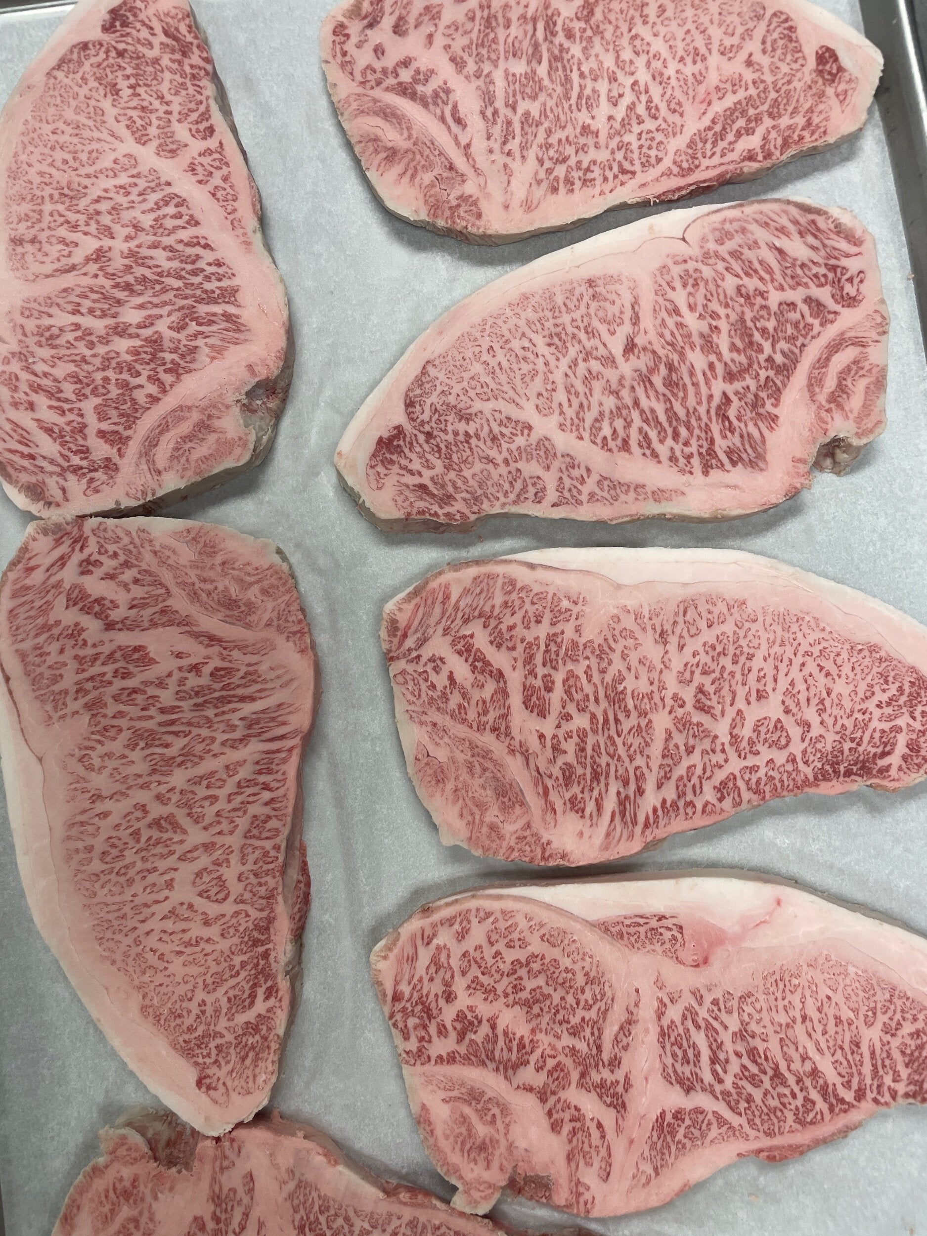 A5 Sendai Wagyu striploin, sourced from Kawaguchi Farm in Miyagi Prefecture, Japan