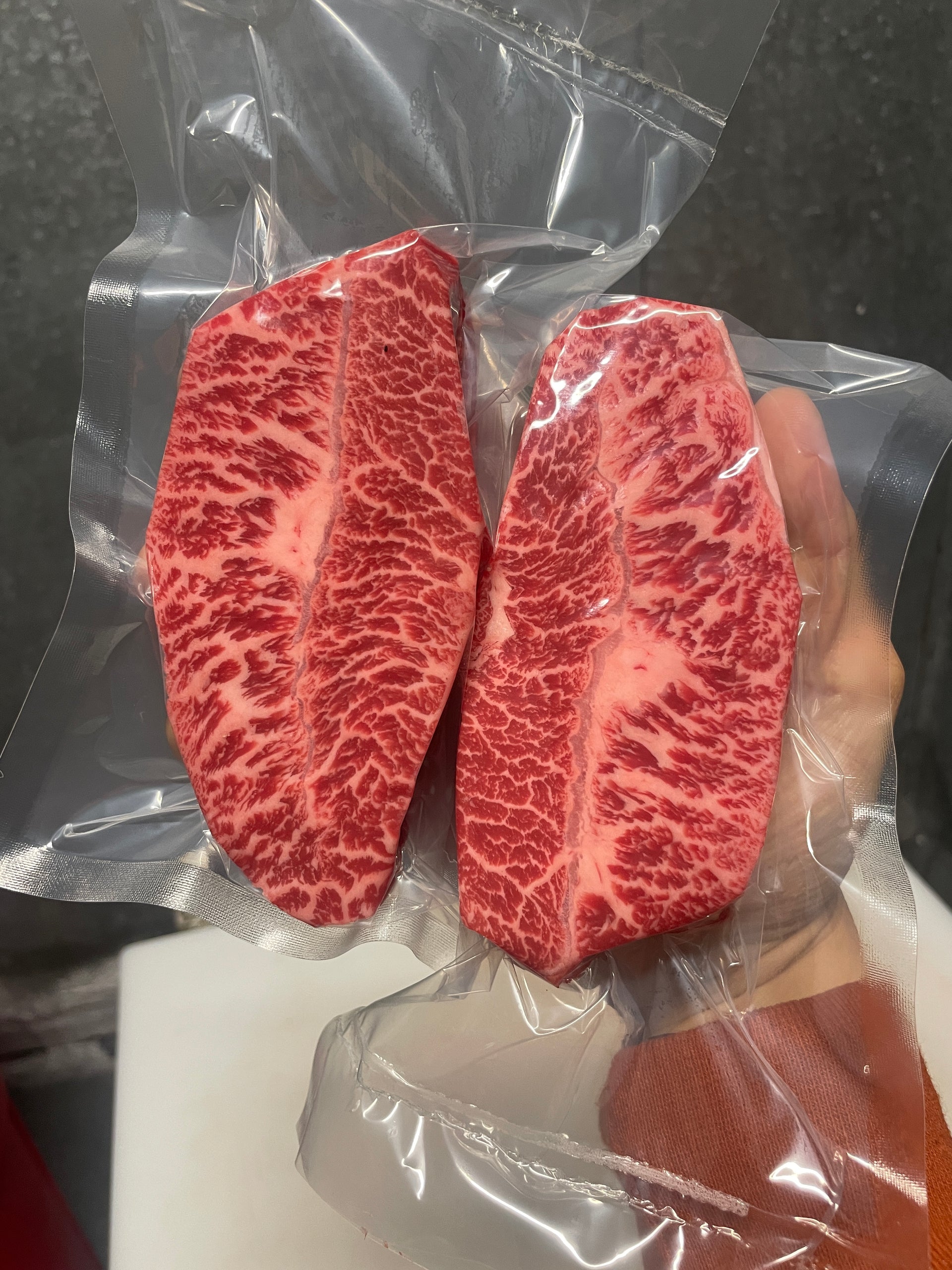 Australian Wagyu Misuji Gold Flat Iron — BMS 8/9 single muscle from shoulder blade