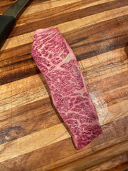 Australian Wagyu Zabuton (Denver) Gold — BMS 8/9 Australian Wagyu Gold Label — close-up texture